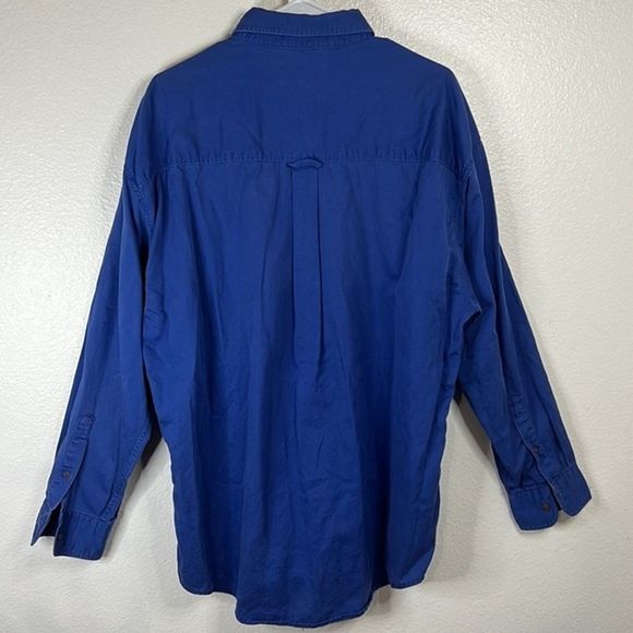 Chaps Ralph Lauren Blue Button Down Shirt Size: L - Picture 6 of 9